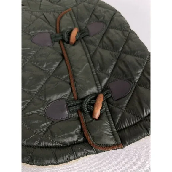 Nautica Pet Dog Jacket Hooded Puffer Fleece Vest XS Dark Green Preppy Classic - Picture 7 of 7